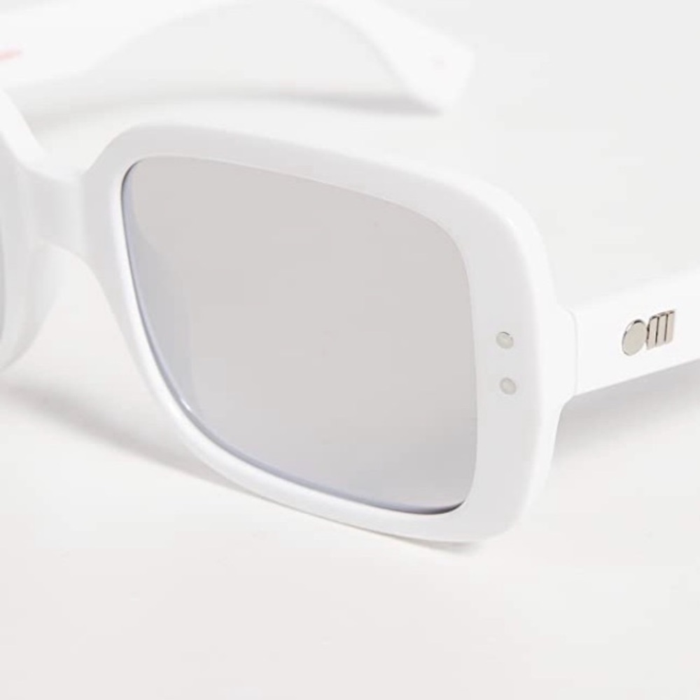 Le Specs White Mirrored Sunglasses - Picture 5 of 14